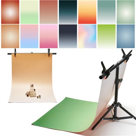 Exzycke Lot de 7 Toiles de Fond 3D à 14 Motifs progressifs pour Photographie avec Support - 86