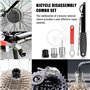 FERRGIA Démonte Cassette Vélo Chain,5 Pièces Outil Retrait Cassette de Vélo Kit,Universel D'extracteur Cassette,Extracteur de Ma