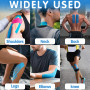 Vautvis 9 Bande Kinesiologie Tape, Kinesio Tape 5M X 5CM avec Ciseaux Spéciaux, Bande De Kinésiologie De Sport pour Les Muscles,