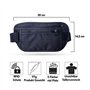Sac banane professionnel plat - Avec protection RFID - Pour femme Portefeuille de voyage pour homme - Sac de randonnée - Pour cl