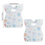 EMMALOUISESMITH Lot de 52 bavoirs jetables pour bébé, couche intérieure imperméable avec couche extérieure haute absorption d'ea