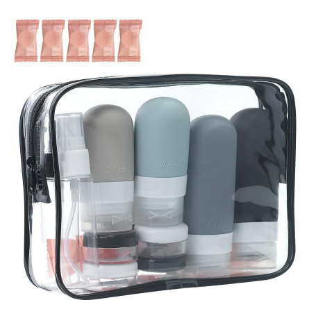 Lot de 17 bouteilles de voyage à remplir