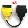 Câble adaptateur multicanal 3 A3 jaune pour les véhicules de la série de l'Italie peut réinitialiser le diagnostic de siège de r