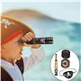 BOBOZHONG Accessoires de Costume de Pirate,3 Pièces Pirate Accessoire,Cache-Oeil Télescope Boussole,Ensemble D'Accessoires de Co