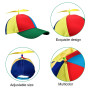 Uirheurd 2pcs Casquette Helice Casquette à Hélice Classique Chapeau Rigolo Colorée Casquettes De Baseball à Hélices Libellule Dr