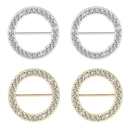 Taille Boucle Cravate Pin Clips