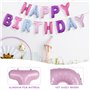 Bannière 10e anniversaire 2 ballons d'amour 10 ballons ronds Happy Birthday Ballons Décoration de fête d'anniversaire