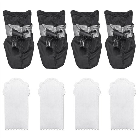 Lot de 4 chaussures pour chien - Avec cordon de serrage - Avec semelles souples - Antidérapantes - Pour l'intérieur et l'extérie