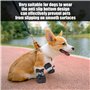 Lot de 4 chaussures pour chien - Avec cordon de serrage - Avec semelles souples - Antidérapantes - Pour l'intérieur et l'extérie