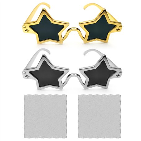 DHSBGWSX 2 paires de lunettes de soleil étoile à cinq branches