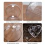 Lot de 20 boules décoratives transparentes en plastique remplies - Décoration de fête - Boules décoratives rondes en forme de cœ