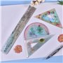 Nifocc Lot de 4 règles en résine - Moule en silicone - Rapporteur d'angle - Règle triangulaire - Moule en fonte pour bricolage, 