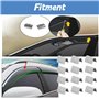 KIMISS12 pièces Vent Déflecteur Clips De Voiture Vent Pluie Déflecteur Canal En Acier Inoxydable Fixation Clips De Retenue Fit p