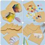 120 Pièces Mini Enveloppes Kraft Enveloppes de Cartes-Cadeaux Enveloppes de Carte de Visite de Mariage Petites Enveloppes Classi