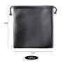 TIMJJG 2 pièces étui en cuir PU noir rectangulaire 20x22 cm avec cordon de serrage pour activités de plein air et utilisation qu