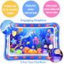 Omnikryp Tapis D'eau de Bébé, Tapis D'eau Eveille Bebe Gonflé, Gonflable Tummy Time Mat 50x69 cm, Jouets Sensoriels pour Jouer s
