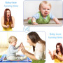 Omnikryp Tapis D'eau de Bébé, Tapis D'eau Eveille Bebe Gonflé, Gonflable Tummy Time Mat 50x69 cm, Jouets Sensoriels pour Jouer s