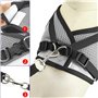 Omnikryp Ensemble Harnais et Laisse pour Chat Anti évasion, Harnais Chat Reglable, Chat Refléchissant Gilet Respirant (M Gris)