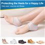 Poraceous Protège Talon Silicone Respirant, Manches de Talon en Silicone, Amorti Antichoc Gel, pour Soulager la Douleur, Fasciit