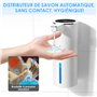 Gaethra Distributeur Savon Automatique, 420ml Distributeur Savon Mural, Distributeur Liquide Vaisselle avec Capteur Infrarouge, 