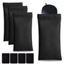 Lot de 4 étuis de protection en cuir synthétique souple avec chiffon de nettoyage pour lunettes de soleil portable et étanche -