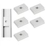LbsAMP Lot de 5 écrous à rainure en T M8 - 30 × 23 × 7,8 mm - Pour meuble, rainurage, outil de travail du bois