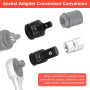Adaptateur Douille, 6 Pièces Adaptateur pour Impact Réducteur, Adaptateurs à Cliquet 3/4 vers 1/2,3/8 vers 1/2,3/8 vers 1/4 pour