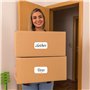 Lot de 51 grandes étiquettes autocollantes blanches imperméables pour boîtes de rangement pour bureau, cuisine, supermarché, lab