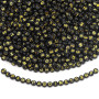Lot de 1 800 perles d'espacement rondes en acrylique noir avec alphabet doré de A à Z pour bricolage
