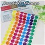 Lot de 7 rouleaux de pastilles adhésives, de marquage colorés, autocollants de codage ronds pour bureau, école, calendrier (7 co