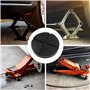 Lot de 2 supports en caoutchouc pour cric avec rainure et profilé - Noir - Pour cric et élévateurs