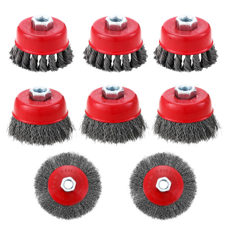 Neuytiky 8 Pièces Brosse Métallique pour Perceuse Meuleuse D'angle