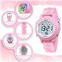 HMJIA Montre Enfant pour 3-12 Ans, Garçon et Fille, Étanche 3ATM Avec Alarme/Date/Chronomètre/LED (LED Papillon Rose)