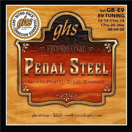 GHS PEDAL STEEL BOOMERS Jeu De Cordes - GB-E9-013/036