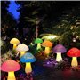 Homeleo Lot de 8 lampes solaires en forme de champignon craquelé pour extérieur - Décoration de jardin pour l'extérieur - Champi