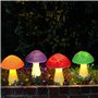 Homeleo Lot de 8 lampes solaires en forme de champignon craquelé pour extérieur - Décoration de jardin pour l'extérieur - Champi