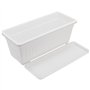 PINGEUI Lot de 6 jardinières rectangulaires en Plastique de 43 cm, pour Rebord de fenêtre, conteneurs de Culture de légumes avec