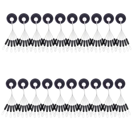 Bessy Shop Bouchons de Pêche en Caoutchouc - 120 Pièces