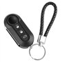 Coque Cle Compatible avec Fiat 500 Coque de Clé De Voiture 3 Boutons Boitier Clé de Rechange Télécommande avec Porte-Clés Compat