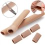 Jinpojun Lot de 3 Protection Orteils en Silicone, 3 Taille Découpable Bandage de Tube de Protection des Doigts en Gel Doux pour 