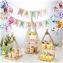 Steemjoey Décorations Anniversaire, Ballons Anniversaire Happy Birthday Deco et 12 pcs Ballons de Confettis, Décorations pour fê