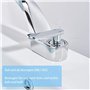 Onyzpily Robinet de lavabo à une main avec robinet en laiton - Robinet de salle de bain - Robinet mitigeur d'évier - Économie d'