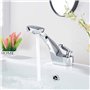 Onyzpily Robinet de lavabo à une main avec robinet en laiton - Robinet de salle de bain - Robinet mitigeur d'évier - Économie d'