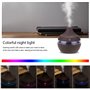 300 ML Humidificateur d'Air Ultrasonique Deep Wood Grain Huile Essentielle Cool Air Mist Aroma Diffuseur Coloré LED Night Light 