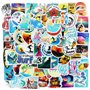 Lot de 100 autocollants surf d'été - En vinyle imperméable - Pour ordinateur portable