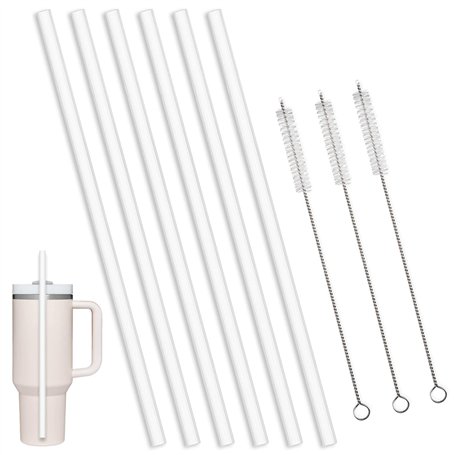 CLKE Lot de 6 pailles réutilisables