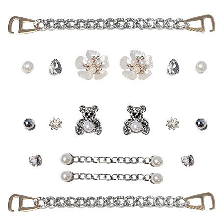CLKE 18Pcs Charmes de Chaussures en Strass