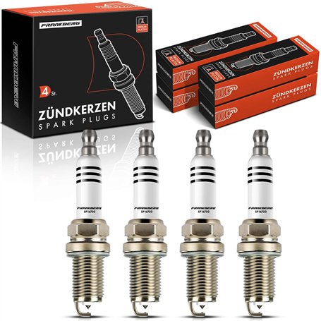 Frankberg Lot de 4 bougies d'allumage compatibles avec A3 8P1 1.8L-2.0L 2004-2012 A4 8EC B7 2.0L 2004-2008 Golf V 1K1 2.0L 2004-