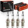 Frankberg Lot de 4 bougies d'allumage compatibles avec A3 8P1 1.8L-2.0L 2004-2012 A4 8EC B7 2.0L 2004-2008 Golf V 1K1 2.0L 2004-