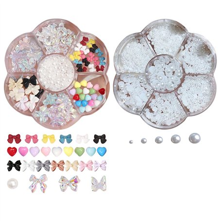 VIVIIHOO Nail Charms Set - 50 pièces 3D Ongles décoration